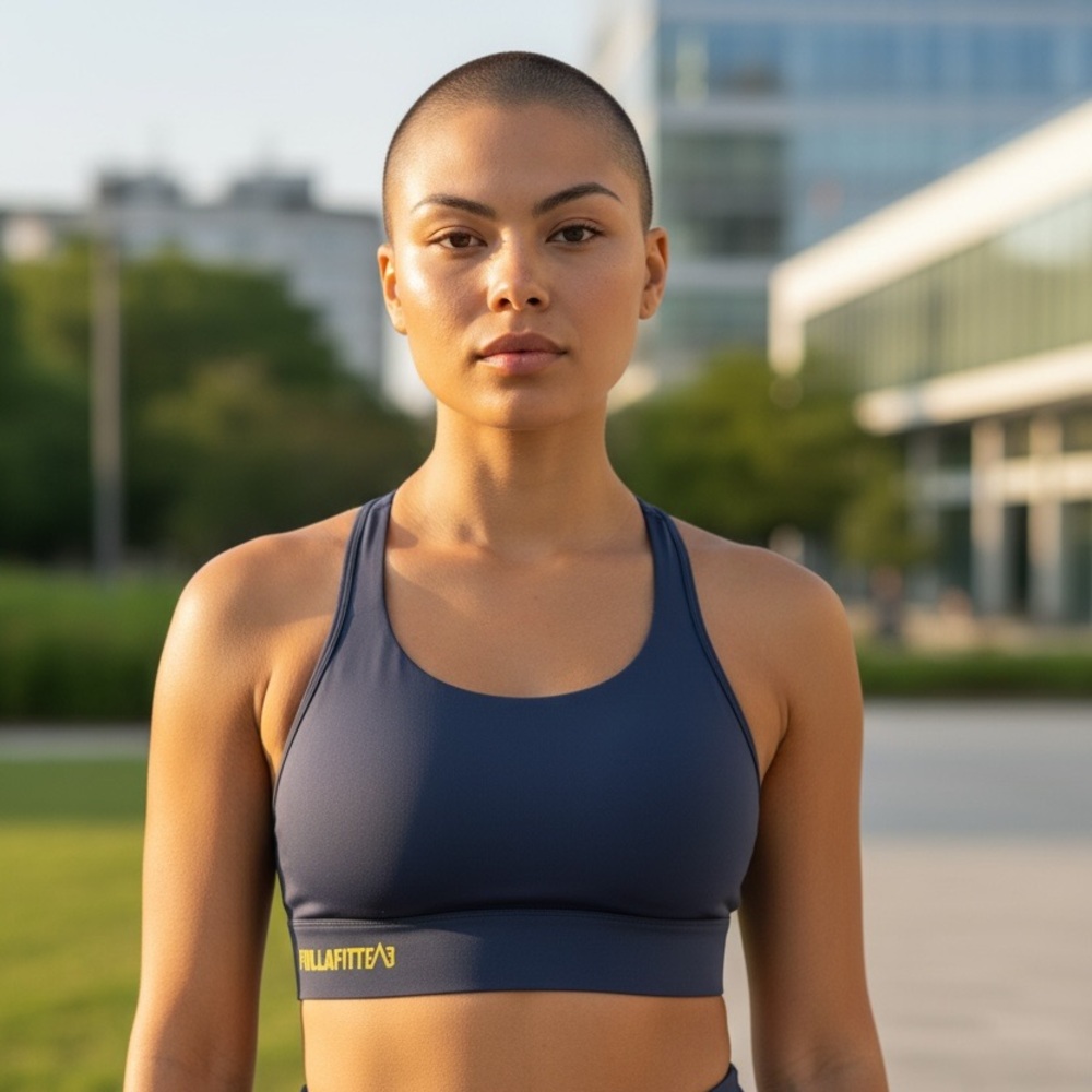 FULLAFIT Tennis Athletic Crop Top - Midnight Blue, Size L
